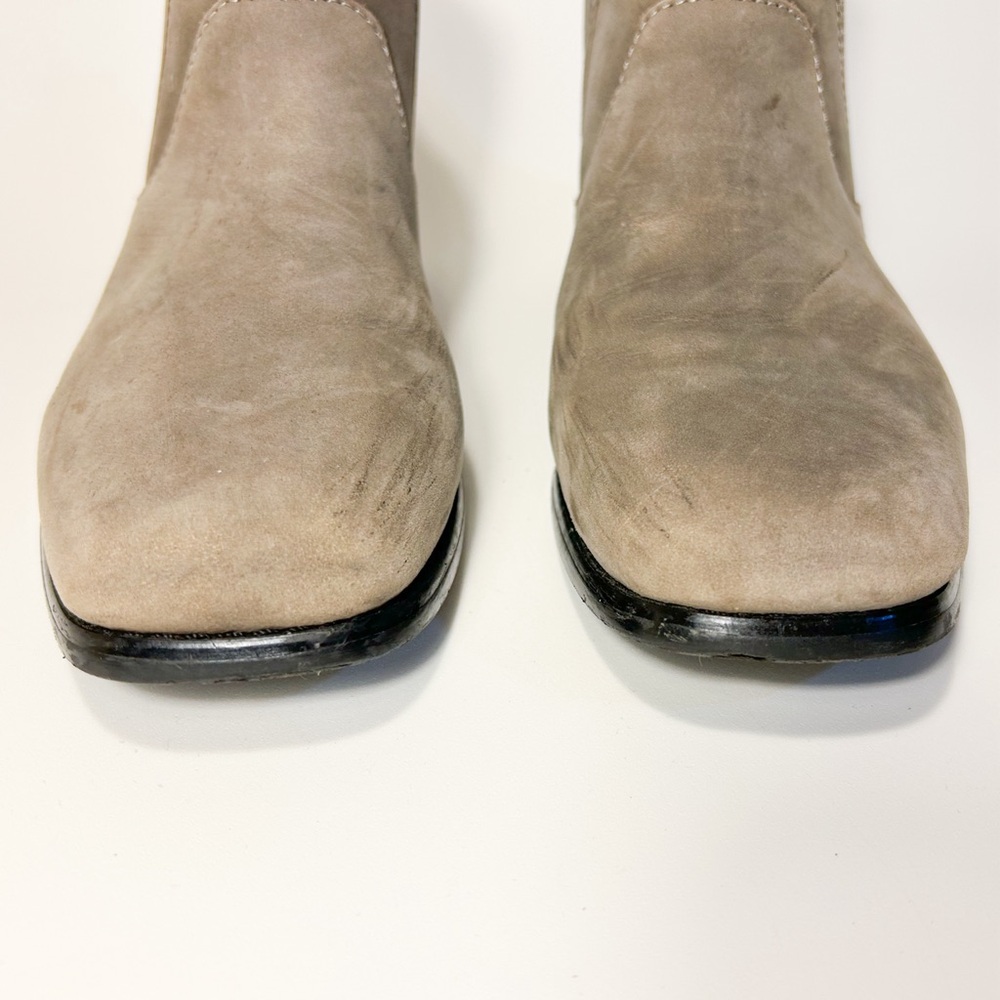 GH Bass & Co leather ankle boot booties gray brown taupe US 8.5 - Picture 4 of 9